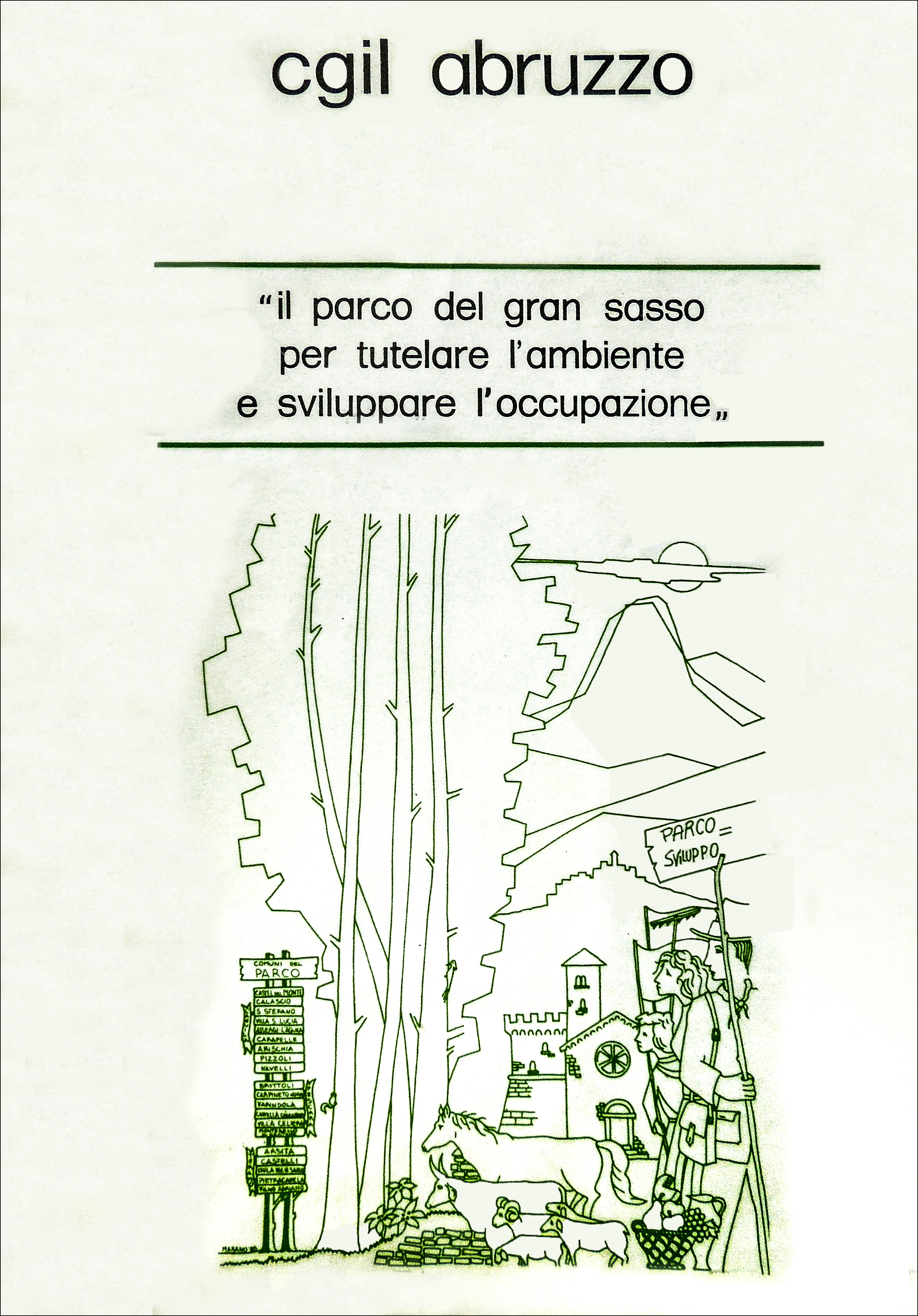 1985.03.31 Convegno Cgil Isola del Gran Sasso  locandina